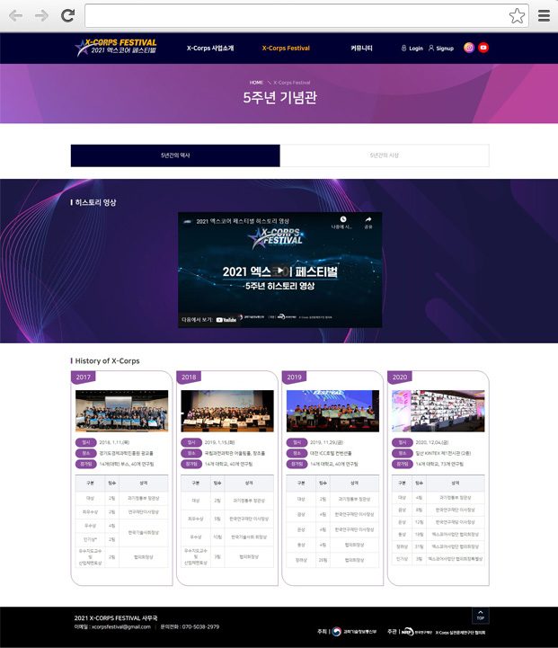 엑스코어 페스티벌 5주년 기념관