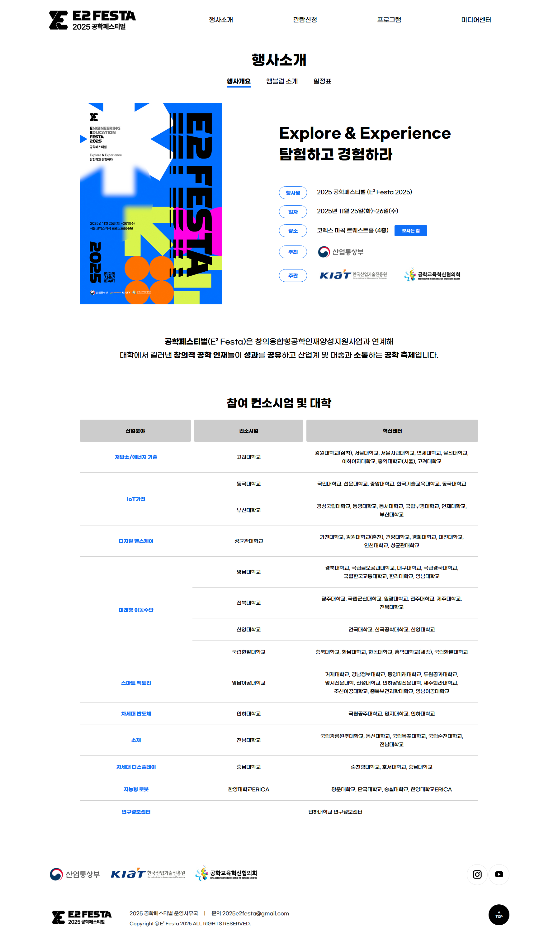 2025 공학페스티벌 행사개요